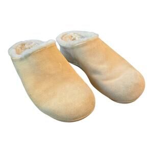 FitFlop Chrissie Shearling Slipper Womens Size 8 Light Beige Warm Cozy Winter